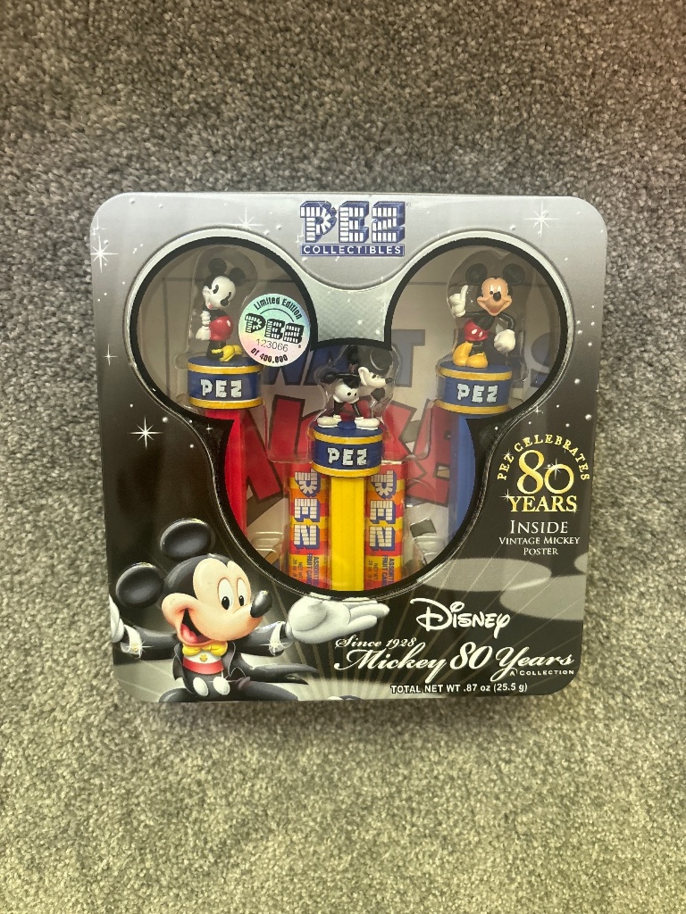 Collectible Mickey Mouse 80th Year PEZ Set